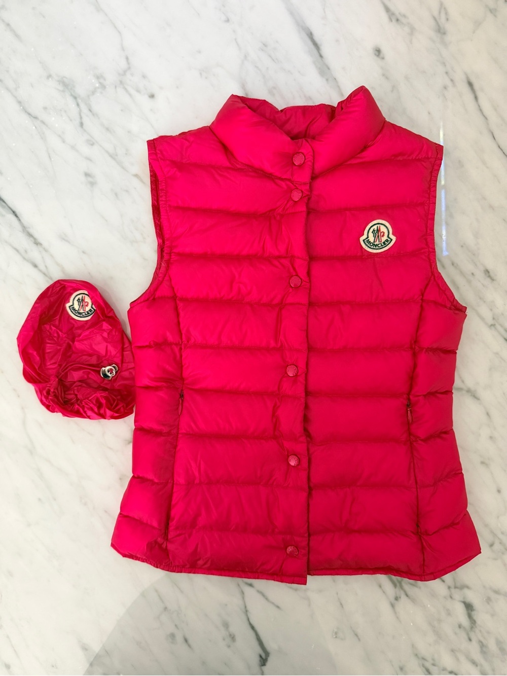 Moncler Kids Fuschia Liane Gilet Down Vest